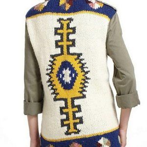 DOTL Anthropologie Sweater-Back Military Jacket